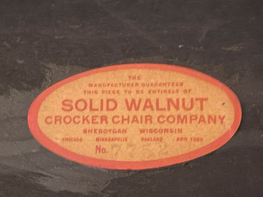 Solid Walnut Drop Leaf Table From Crocker Chair Company 3'W X 30H [Photo 8]