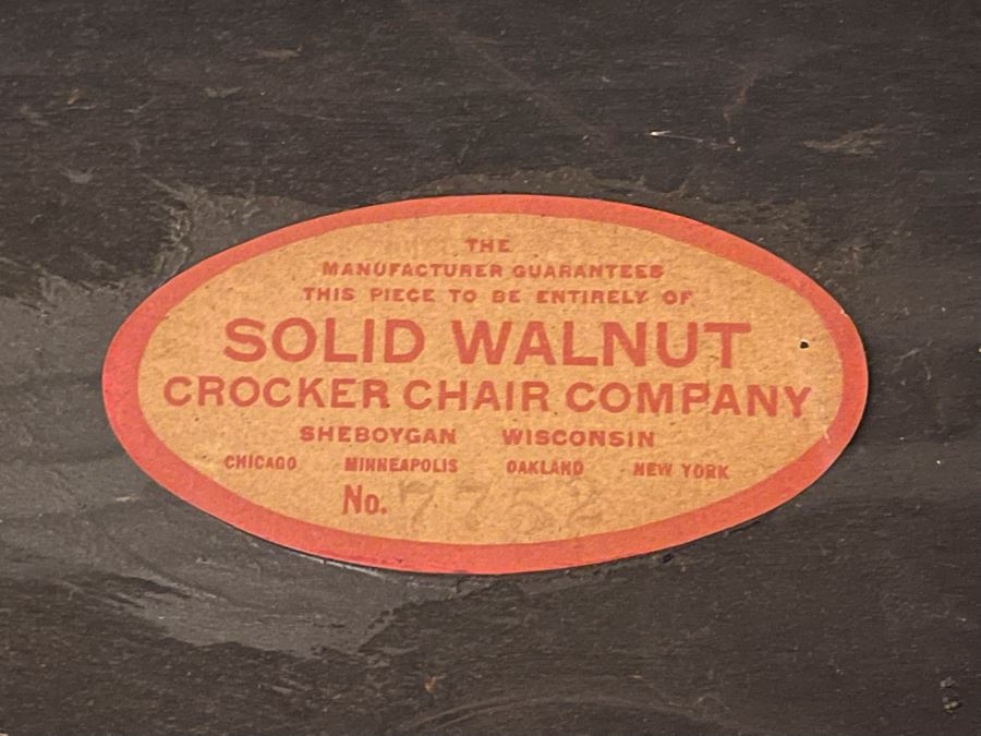 Solid Walnut Drop Leaf Table From Crocker Chair Company 3'W X 30H [Photo 9]