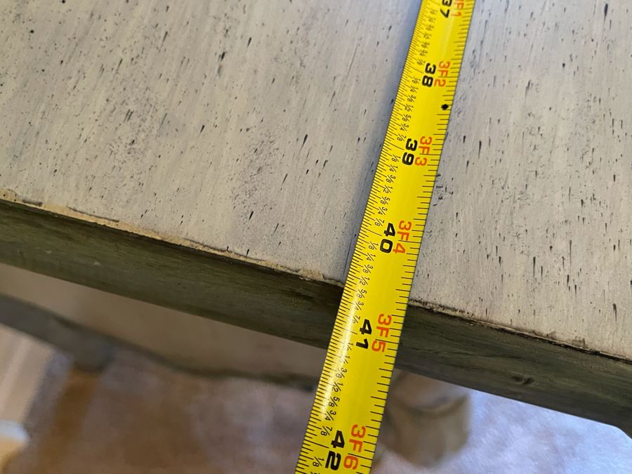 Wooden Side Table With Drawer Painted Light Blue Green 40.5W X 18.5D X 29.5H [Photo 11]