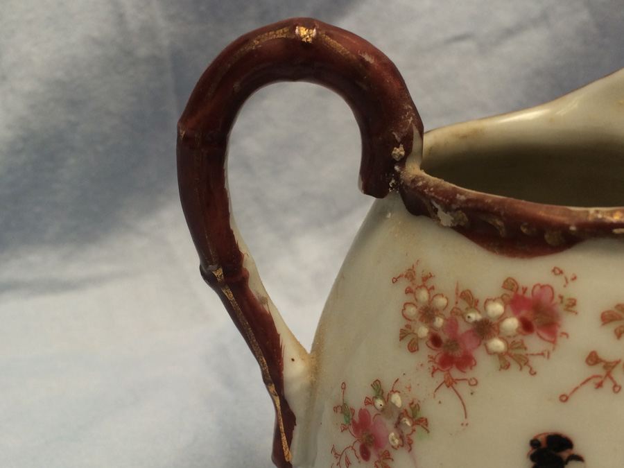 Small Hand Painted Geisha Ware Girl Pitcher [Photo 5]