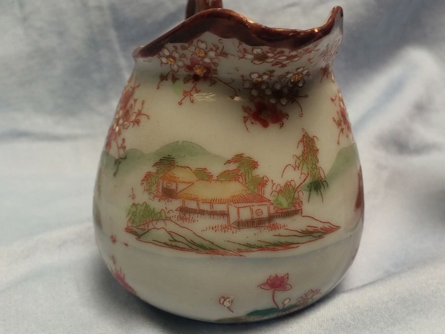 Small Hand Painted Geisha Ware Girl Pitcher [Photo 6]