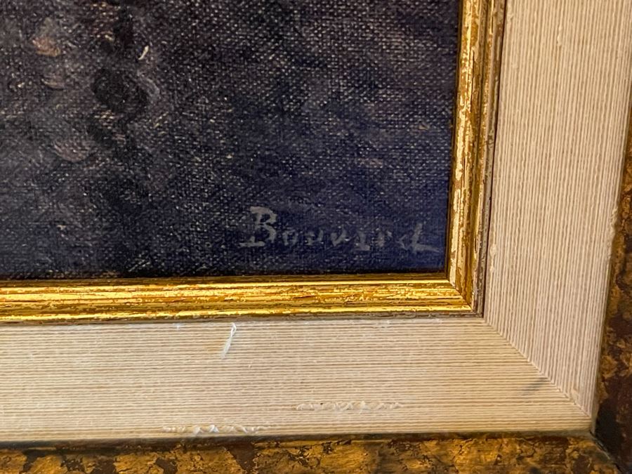 Framed Canvas Print Of Venetian Canal Scene Frame Measures 36W X 29H [Photo 4]