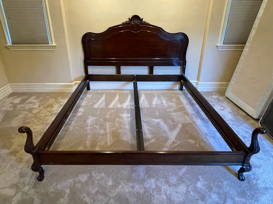 Wooden Cal King Bed Frame (Mattress Not Included) [Photo 1]