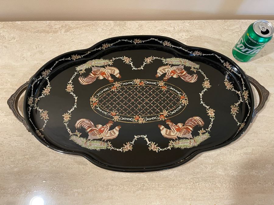 Castilian Rooster Tray 28W X 15D Retails $259 [Photo 1]