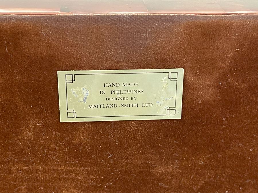 Maitland-Smith Handmade Inlaid Footed Box 14W X 10D X 7H [Photo 10]