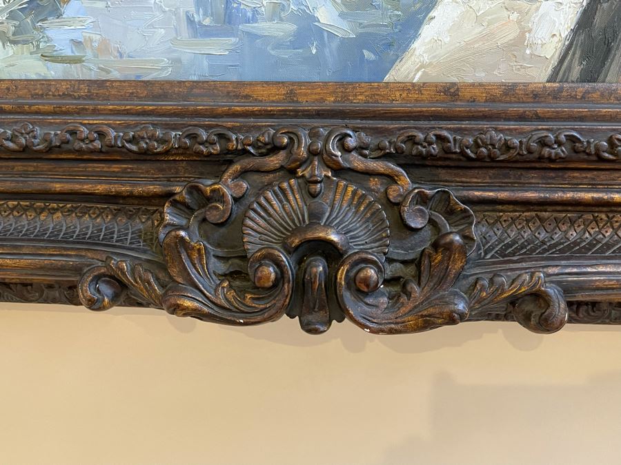 Beautifully Framed Venetian Canal Scene Canvas Artwork [Photo 9]