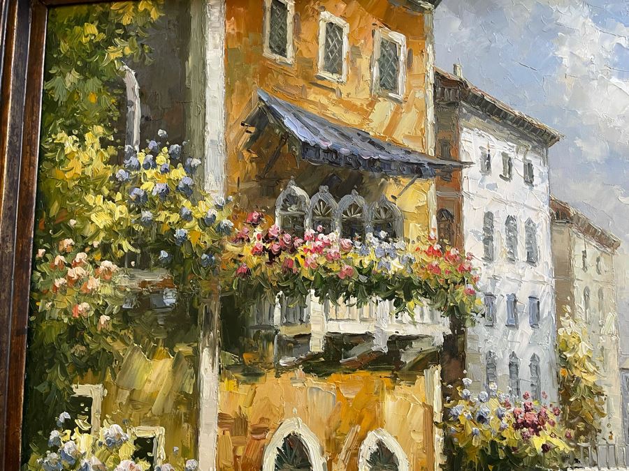 Beautifully Framed Venetian Canal Scene Canvas Artwork [Photo 8]