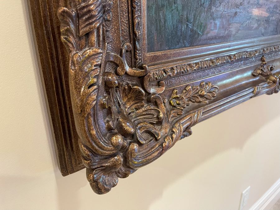 Beautifully Framed Original Oil Painting On Canvas 3' X 4' With Certificate Of Authenticity [Photo 15]