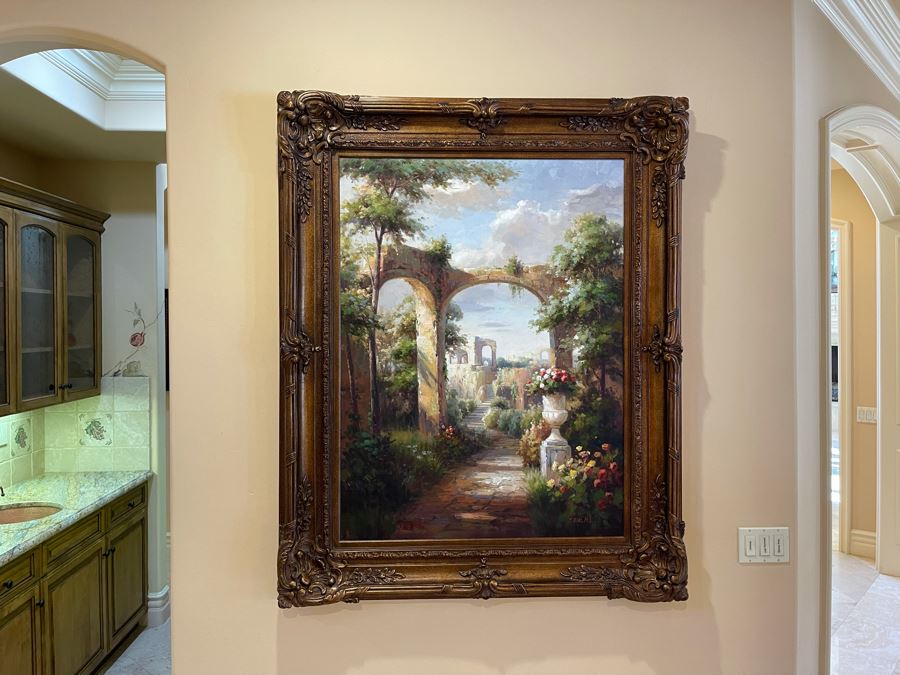 Beautifully Framed Original Oil Painting On Canvas 3' X 4' With Certificate Of Authenticity [Photo 4]