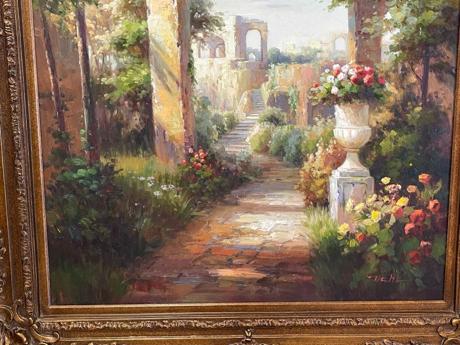 Beautifully Framed Original Oil Painting On Canvas 3' X 4' With Certificate Of Authenticity [Photo 6]