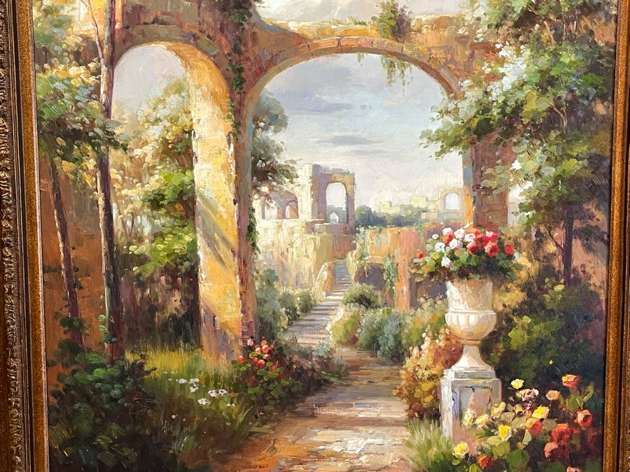 Beautifully Framed Original Oil Painting On Canvas 3' X 4' With Certificate Of Authenticity [Photo 7]