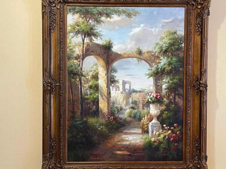 Beautifully Framed Original Oil Painting On Canvas 3' X 4' With Certificate Of Authenticity [Photo 3]