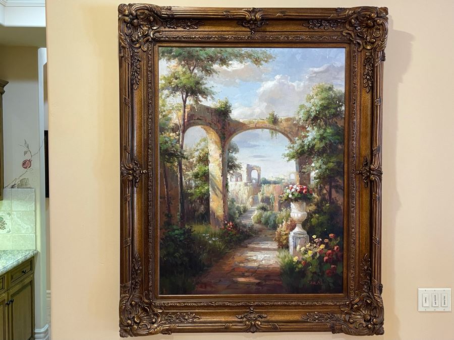 Beautifully Framed Original Oil Painting On Canvas 3' X 4' With Certificate Of Authenticity [Photo 2]