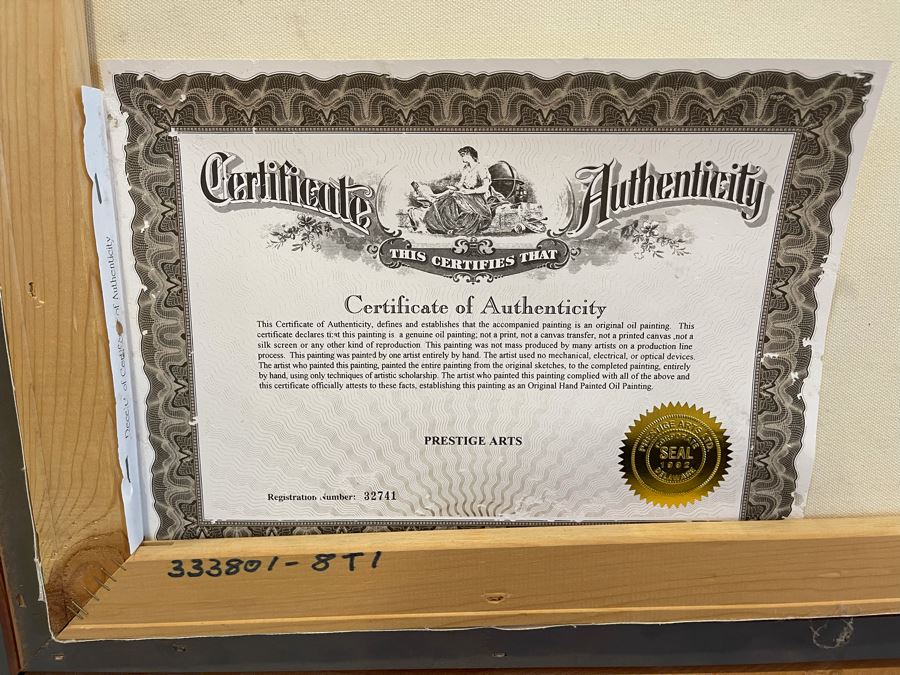 Beautifully Framed Original Oil Painting On Canvas 3' X 4' With Certificate Of Authenticity [Photo 17]