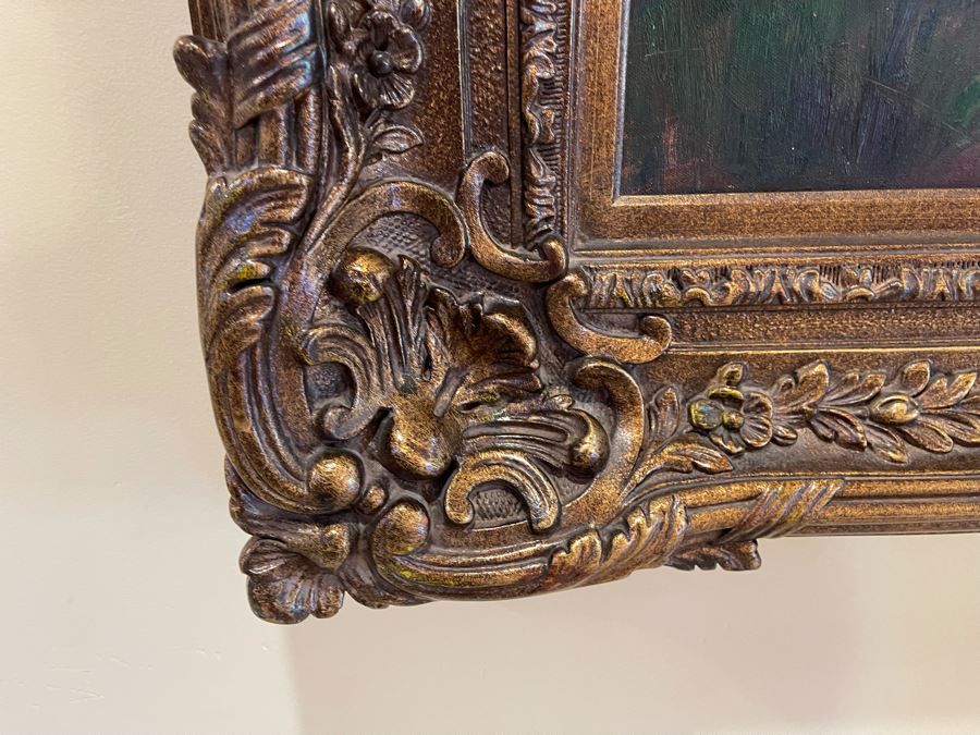 Beautifully Framed Original Oil Painting On Canvas 3' X 4' With Certificate Of Authenticity [Photo 16]