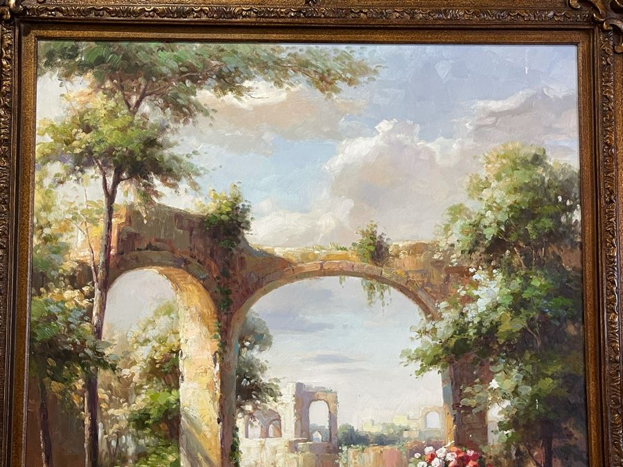 Beautifully Framed Original Oil Painting On Canvas 3' X 4' With Certificate Of Authenticity [Photo 8]