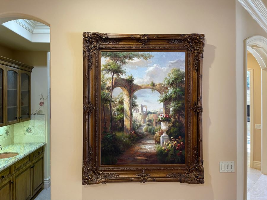 Beautifully Framed Original Oil Painting On Canvas 3' X 4' With Certificate Of Authenticity [Photo 5]