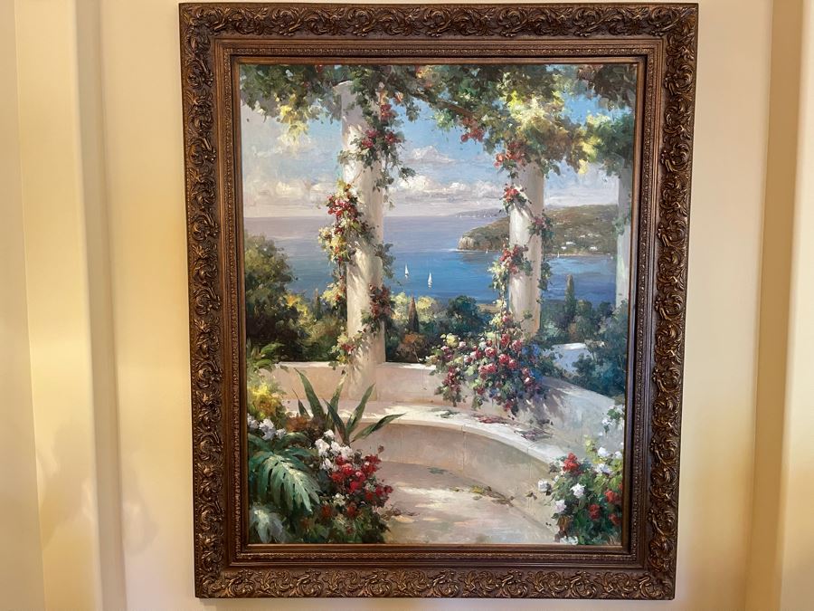 Beautifully Framed Large Original Oil Painting With Certificate Of Authenticity 4’W X 5’H [Photo 2]