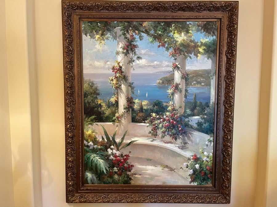 Beautifully Framed Large Original Oil Painting With Certificate Of Authenticity 4’W X 5’H [Photo 1]