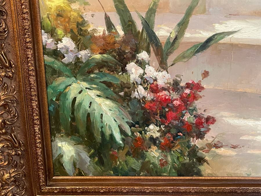 Beautifully Framed Large Original Oil Painting With Certificate Of Authenticity 4’W X 5’H [Photo 9]