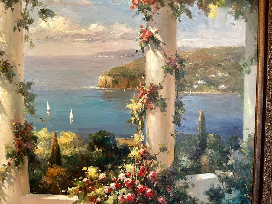 Beautifully Framed Large Original Oil Painting With Certificate Of Authenticity 4’W X 5’H [Photo 4]