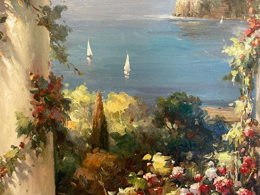 Beautifully Framed Large Original Oil Painting With Certificate Of Authenticity 4’W X 5’H [Photo 6]