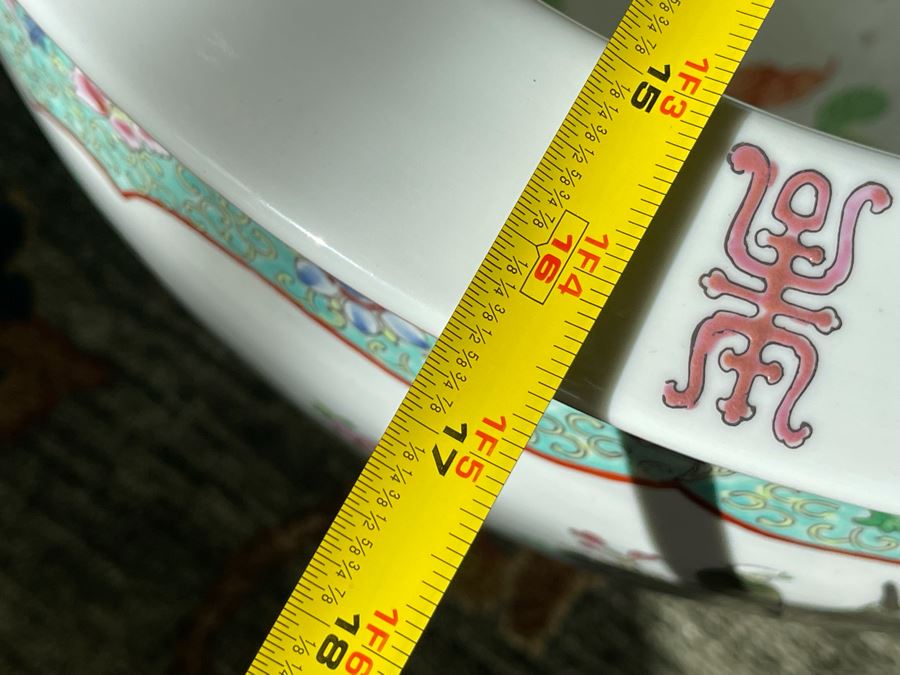 Vintage Chinese Porcelain Fish Pot Planter 17W X 13.5H Retails $995 [Photo 15]