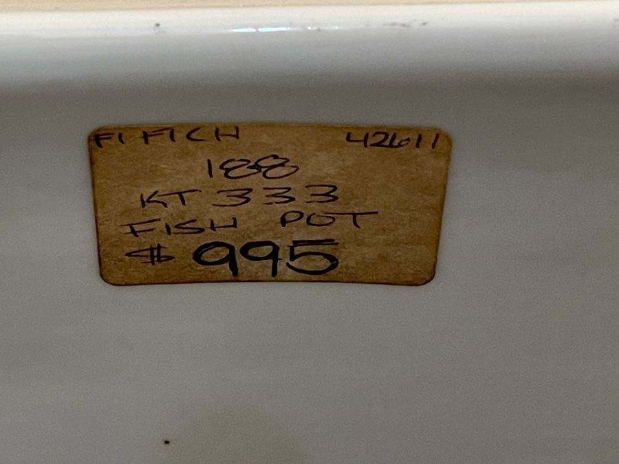 Vintage Chinese Porcelain Fish Pot Planter 17W X 13.5H Retails $995 [Photo 17]