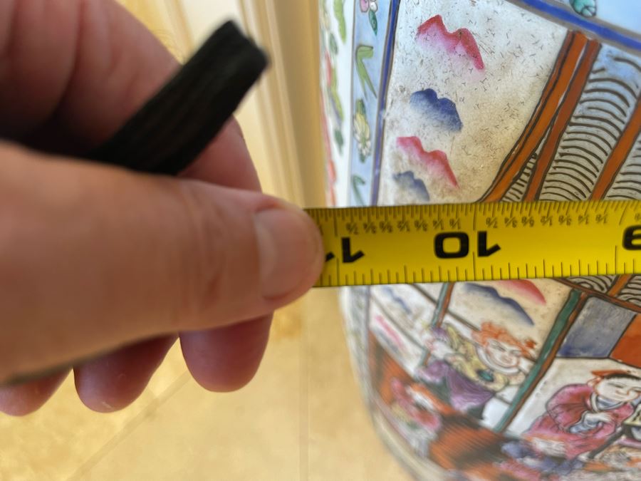 Vintage Large Chinese Signed Porcelain Vase 11W X 38H [Photo 29]