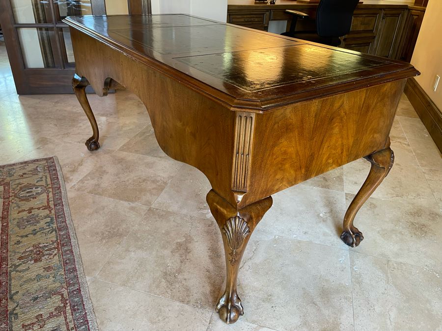 henredon visage collection leather top desk