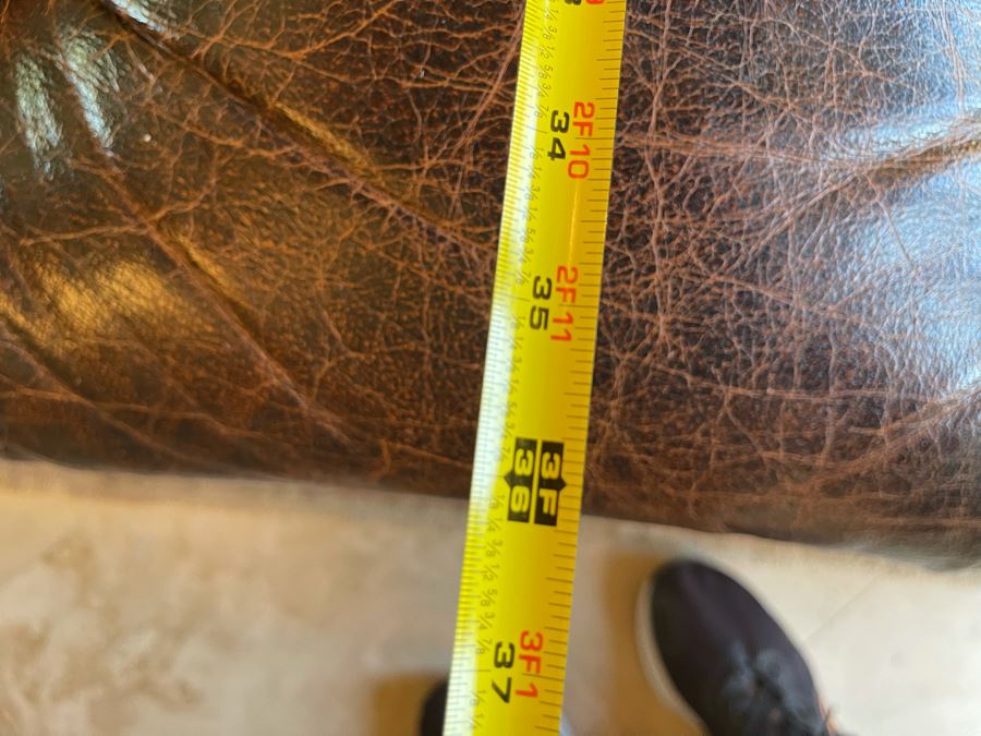 Tufted Leather Ottoman With Two Drawers 52W X 36D X 21H [Photo 10]