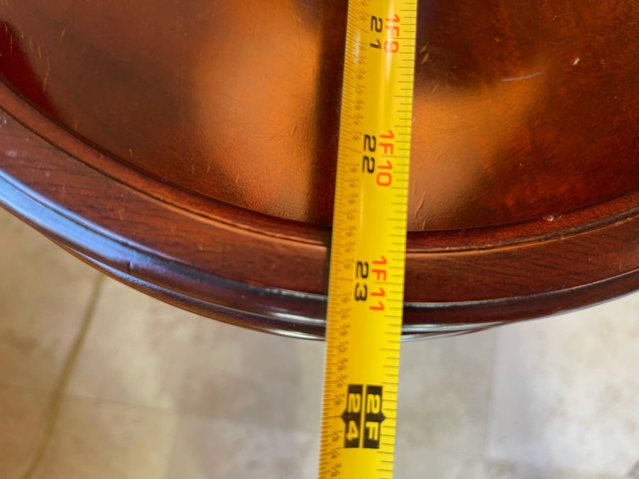 Henredon Furniture Wooden Side Pedestal Table 23W X 27H [Photo 9]