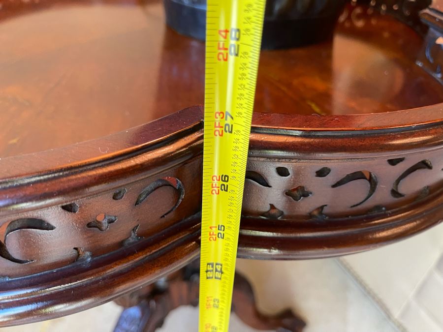 Henredon Furniture Wooden Side Pedestal Table 23W X 27H [Photo 10]