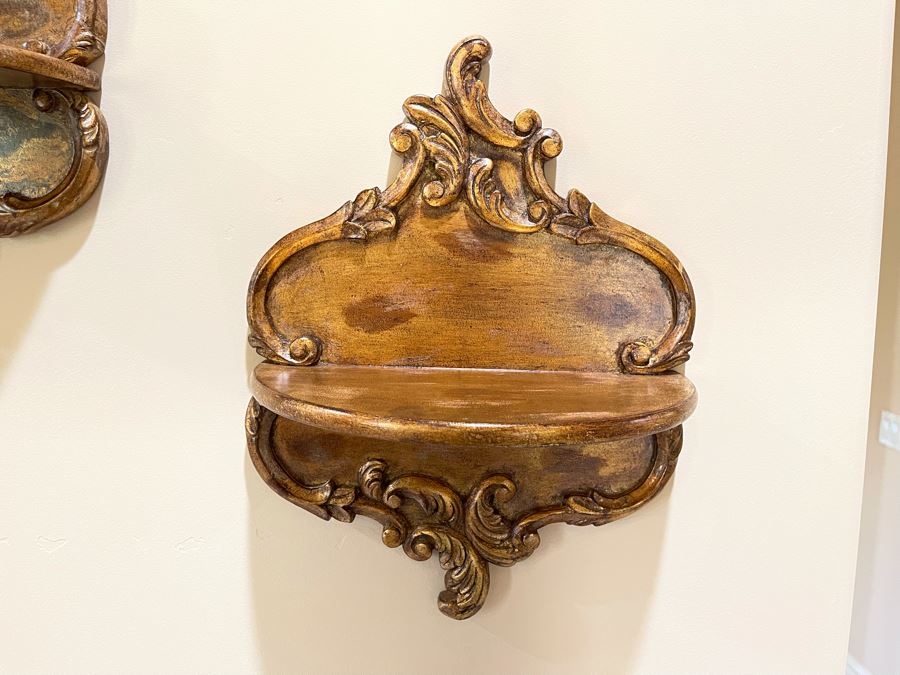 Pair Of Gilt Viennese Wall Shelves 12 X 16 Retails $298 [Photo 5]
