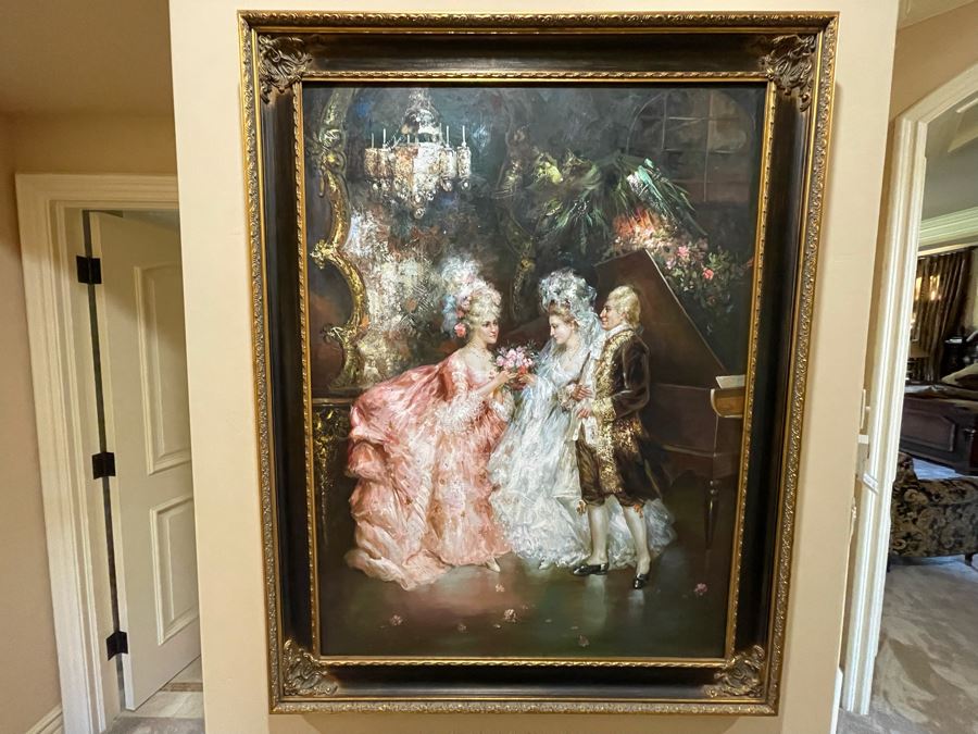 Beautifully Framed Large Canvas Painting 3' X 4' [Photo 3]