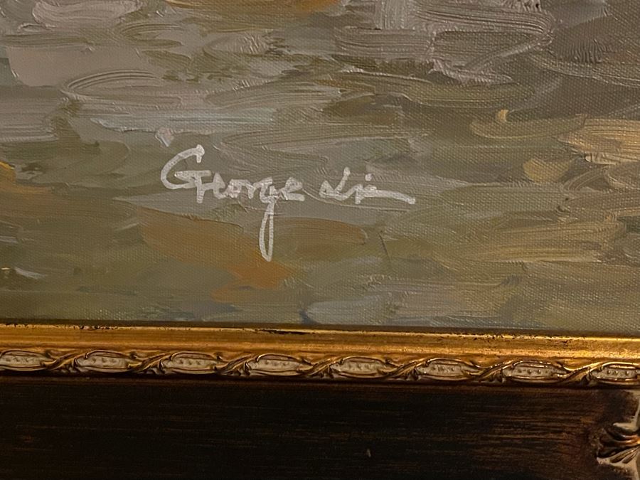 Beautifully Framed Venetian Canal Scene Painting On Canvas 2' X 3' [Photo 7]