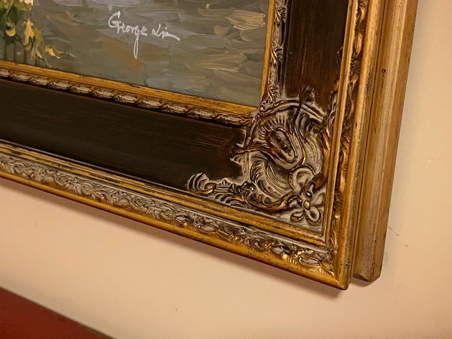 Beautifully Framed Venetian Canal Scene Painting On Canvas 2' X 3' [Photo 11]