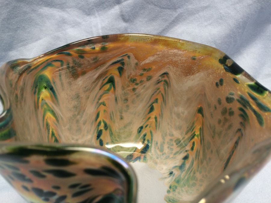 Art Glass Pottery Bowl Vase [Photo 3]