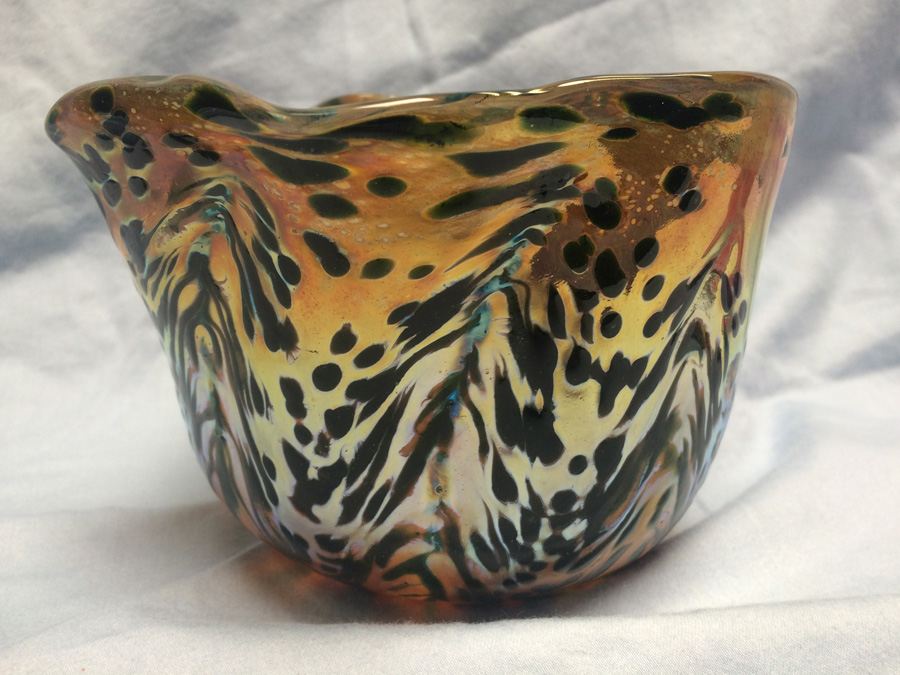 Art Glass Pottery Bowl Vase [Photo 7]