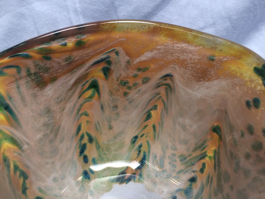 Art Glass Pottery Bowl Vase [Photo 4]