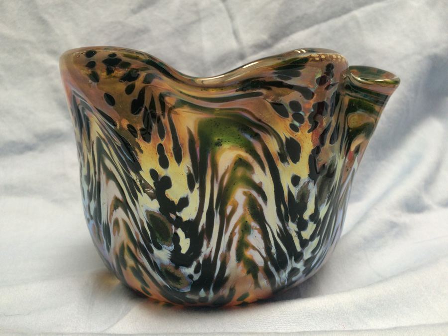 Art Glass Pottery Bowl Vase [Photo 9]