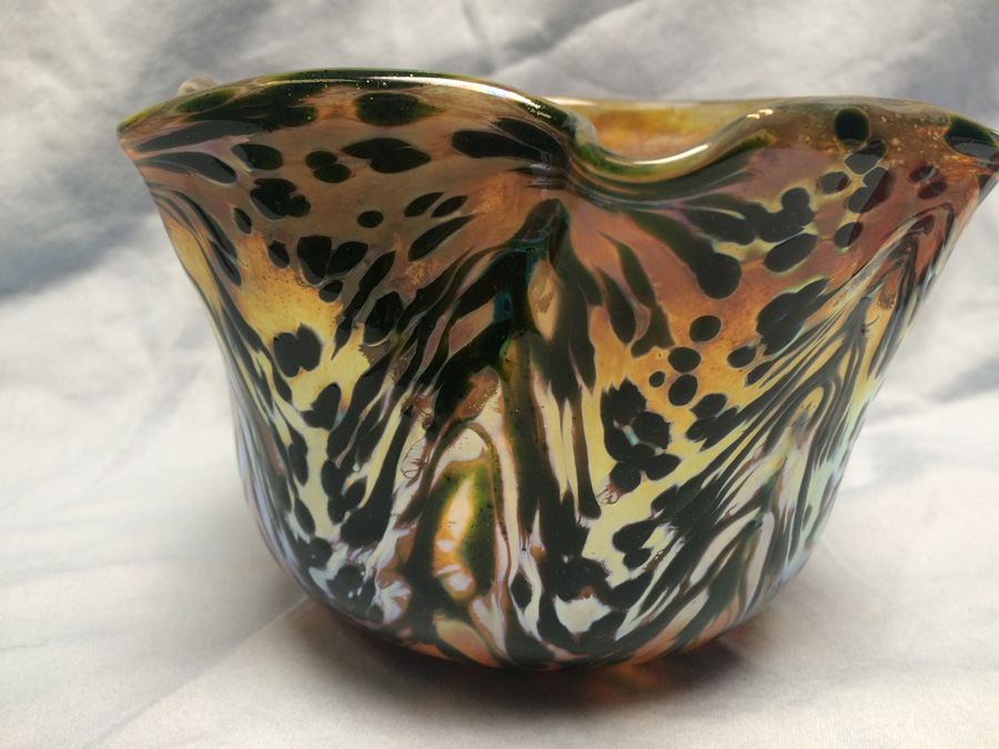 Art Glass Pottery Bowl Vase [Photo 6]