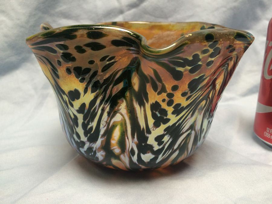 Art Glass Pottery Bowl Vase [Photo 2]