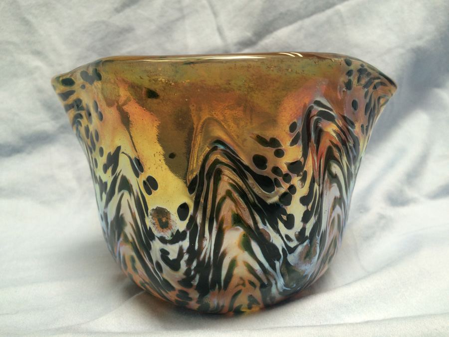 Art Glass Pottery Bowl Vase [Photo 8]