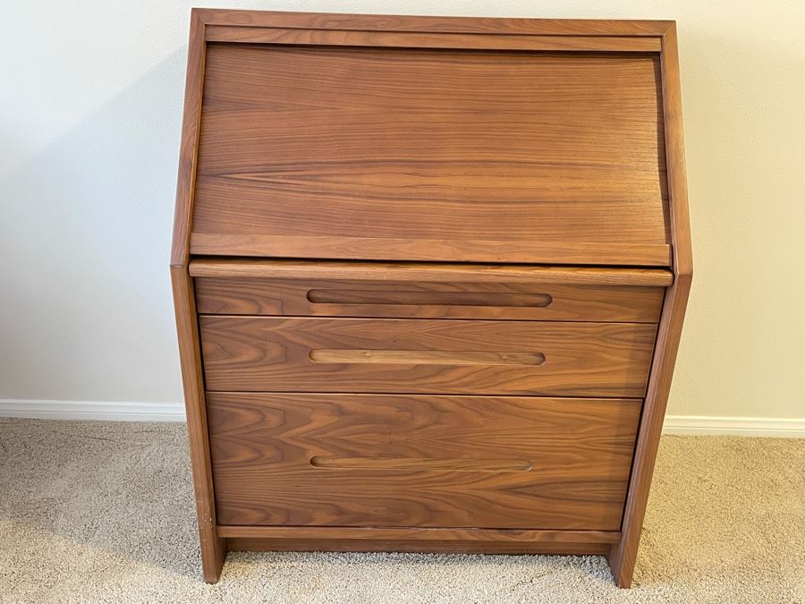 Walnut Desk With Tambour Door 35.5W X 22D X 44H [Photo 5]