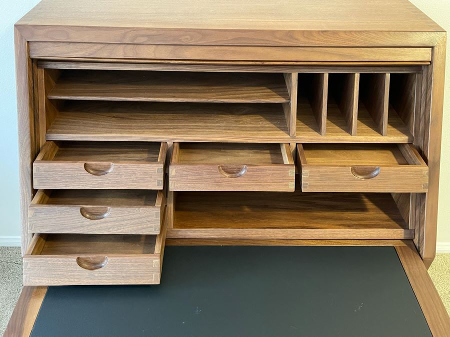 Walnut Desk With Tambour Door 35.5W X 22D X 44H [Photo 11]