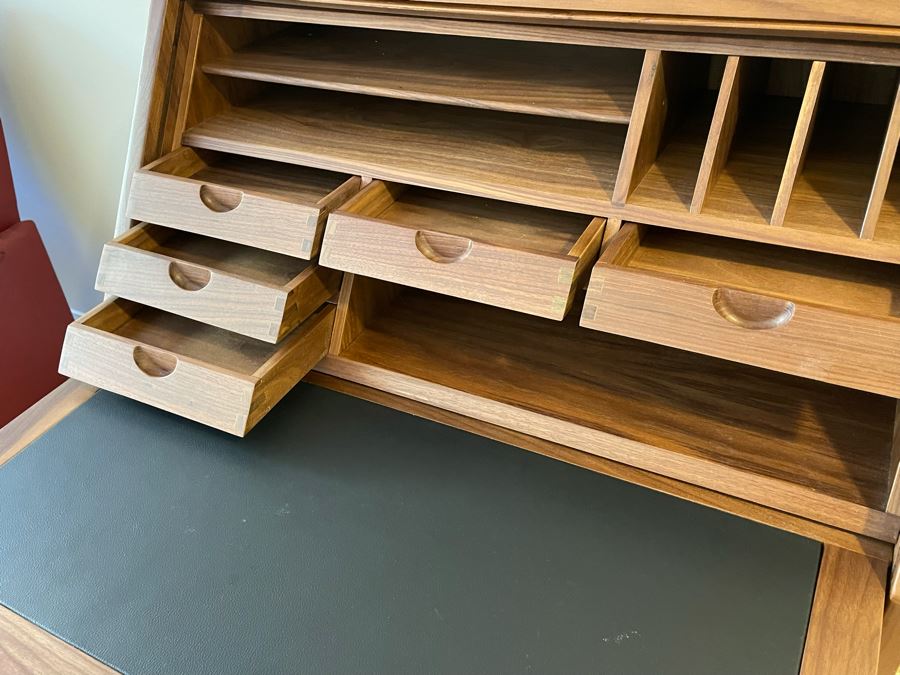 Walnut Desk With Tambour Door 35.5W X 22D X 44H [Photo 12]