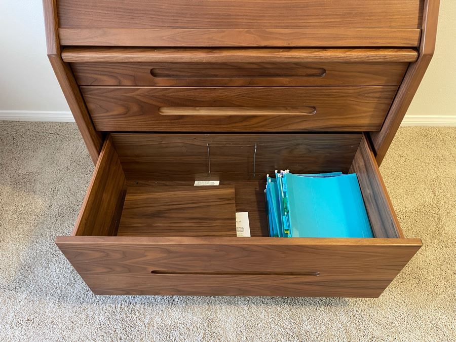 Walnut Desk With Tambour Door 35.5W X 22D X 44H [Photo 15]
