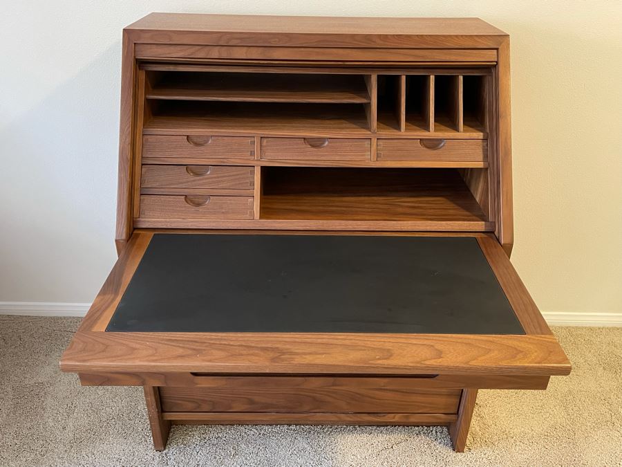 Walnut Desk With Tambour Door 35.5W X 22D X 44H [Photo 2]