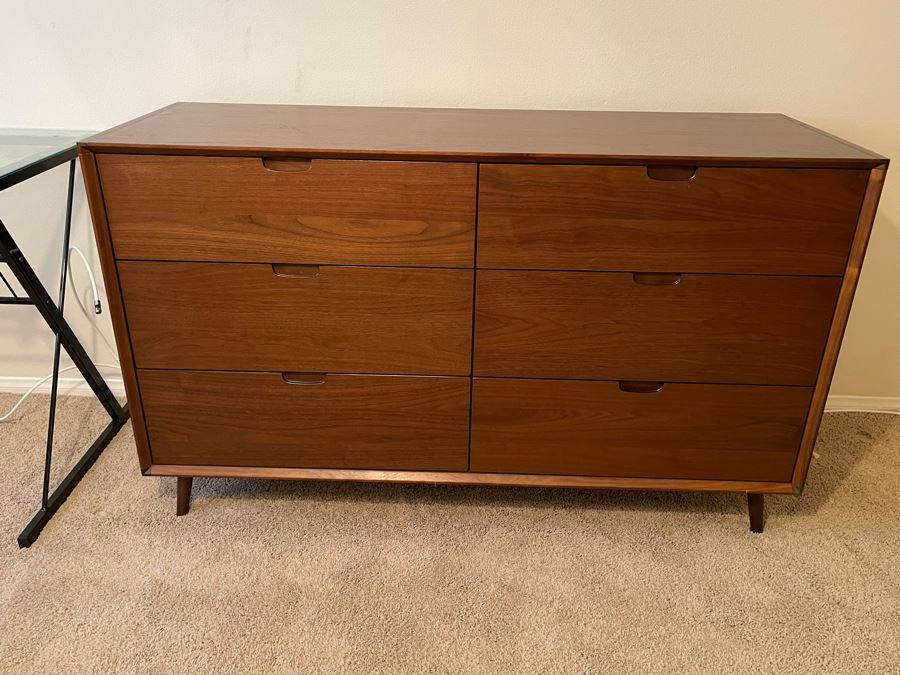Contemporary Mid-Century Modern Style Chest Of Drawers Dresser 53W X 19D X 32H [Photo 5]